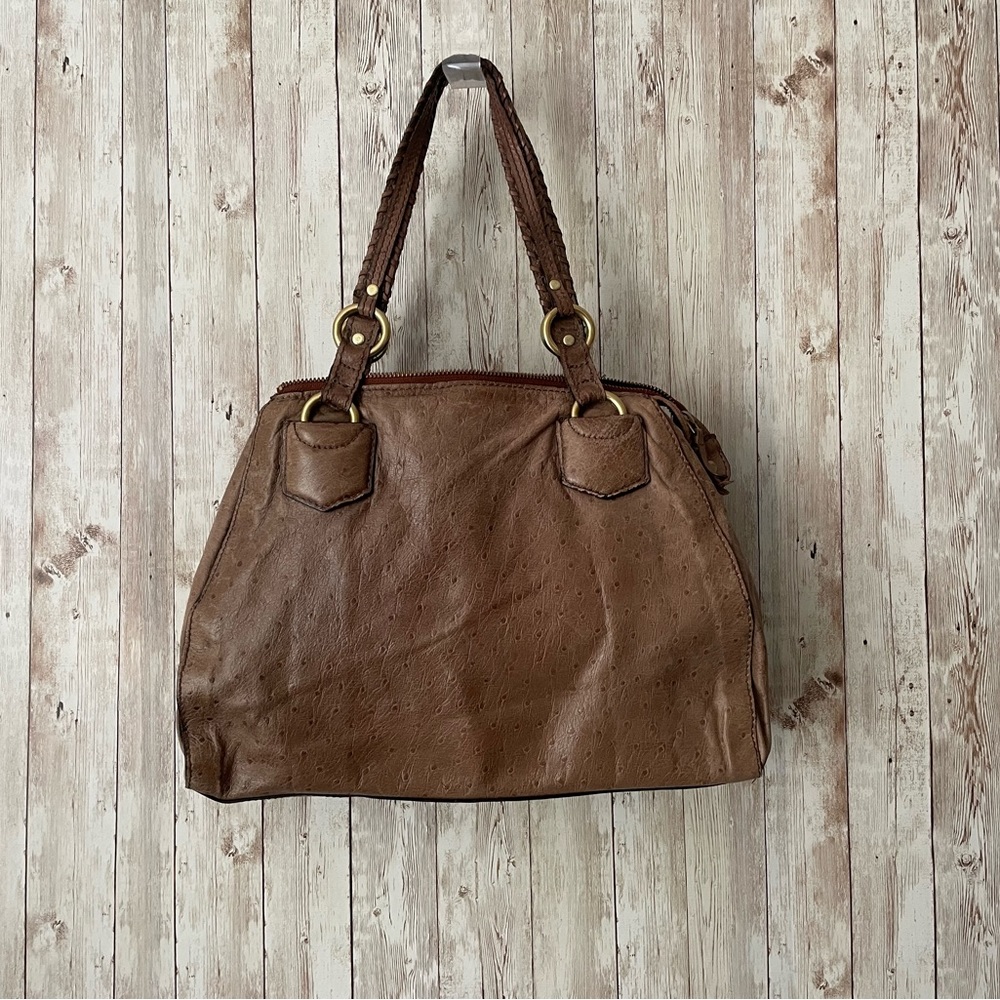 Hidesign Womens Leather Handcrafted Satchel Bag Handbag Purse light brown Medium